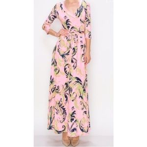 Pink dress with designs